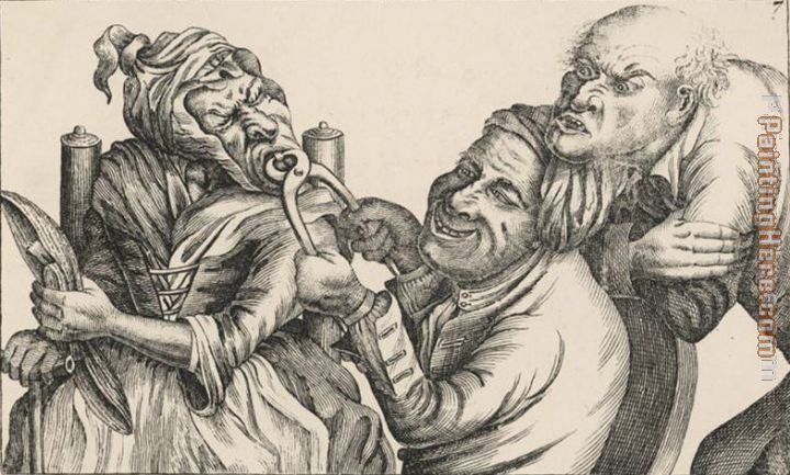 John Collier Drawing a Tooth with the Help of Pincers